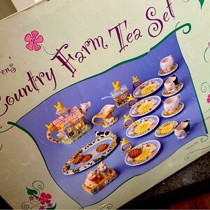 mercuries farm tea set 1994 full set all there none broken still in original box